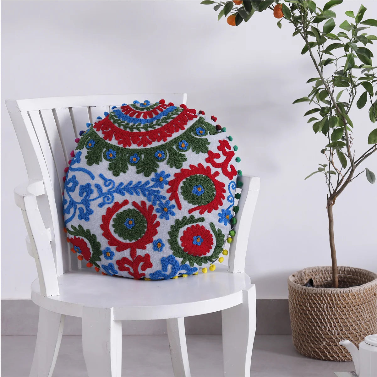 Home, Car, Office, Hotel Etc. Decor 16″ Round Pillow Case