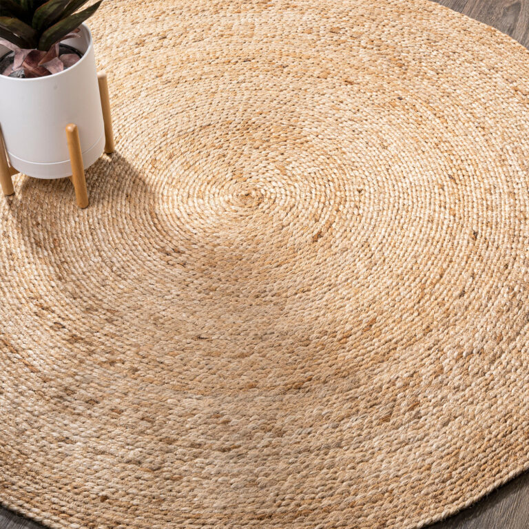 Natural round jute rug featured — eco-friendly natural fibre