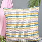 Vibrant crochet cushion cover featured — handmade Indian artisans