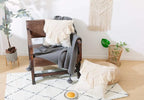 Macrame cushion cover with tassels arrangement — handmade India
