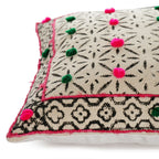 18″ Hand Block Printed Rugs Cushion Cover