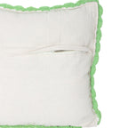 Abstract crochet cushion cover lifestyle — handwoven India