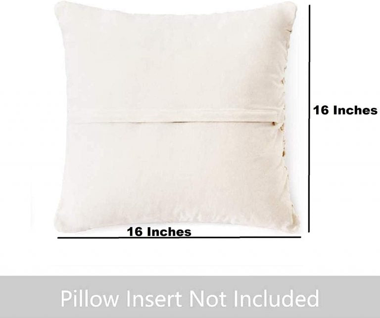 Boho Macrame Cushion Covers with Tassels | Handwoven | 16"x16"