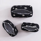 Handcrafted 3-Piece Elephant Toiletry Bag Set – 100% Cotton, Block Printed