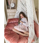 Luxurious macrame swing cushions