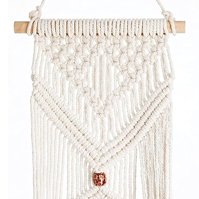 Macrame plant hanger 39 inch angle — handwoven artisan India
