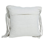 Macrame cushion cover styled on sofa