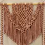 Macrame Wall Hanging Shelf, Light Brown