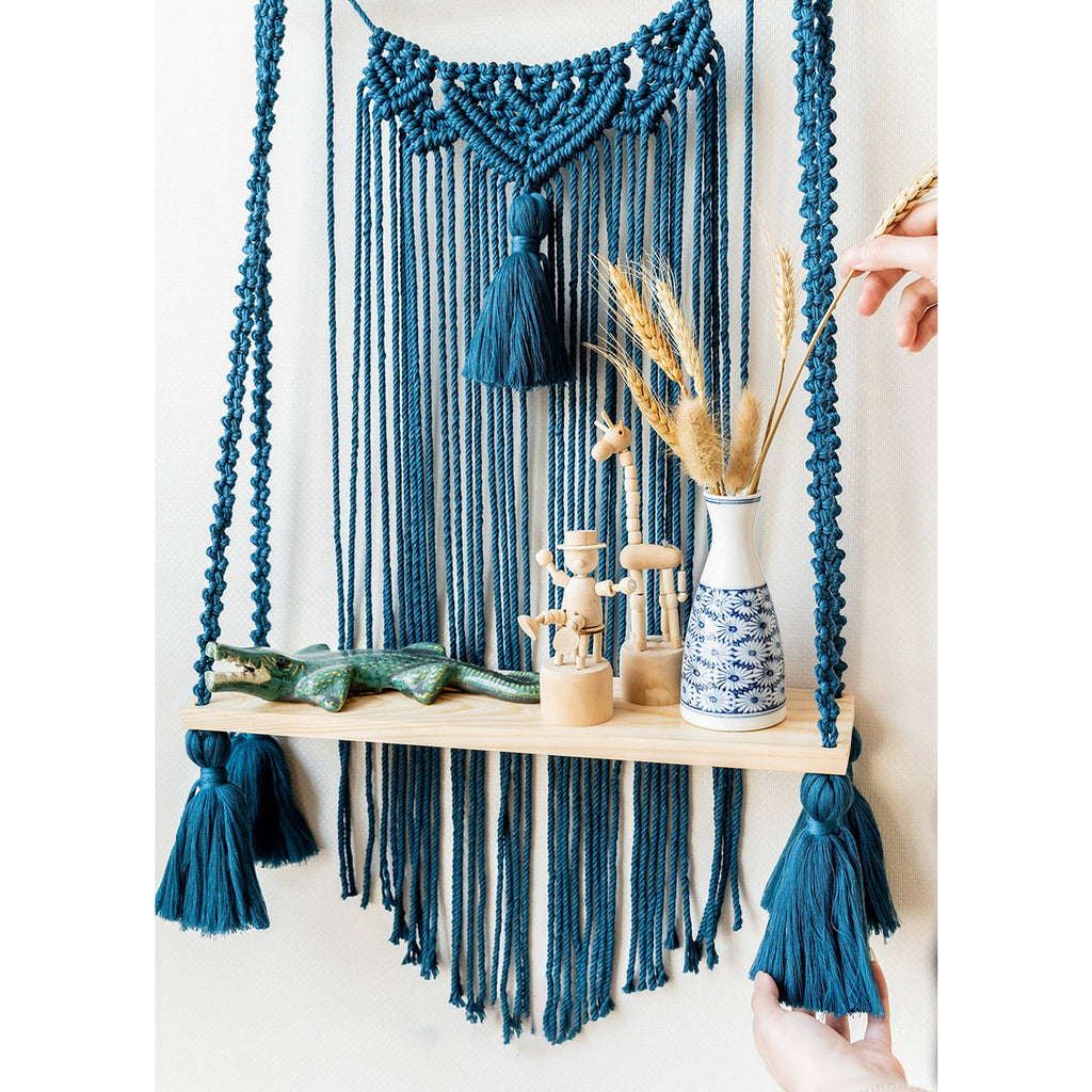 Macrame Boho Decor Wall Hanging Shelf