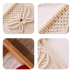 Macrame Boho Decor Wall Hanging Shelf, Butterfly Pattern