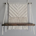 Macrame Wall Shelf in Geometric Pattern