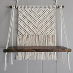 Macrame Wall Shelf in Geometric Pattern