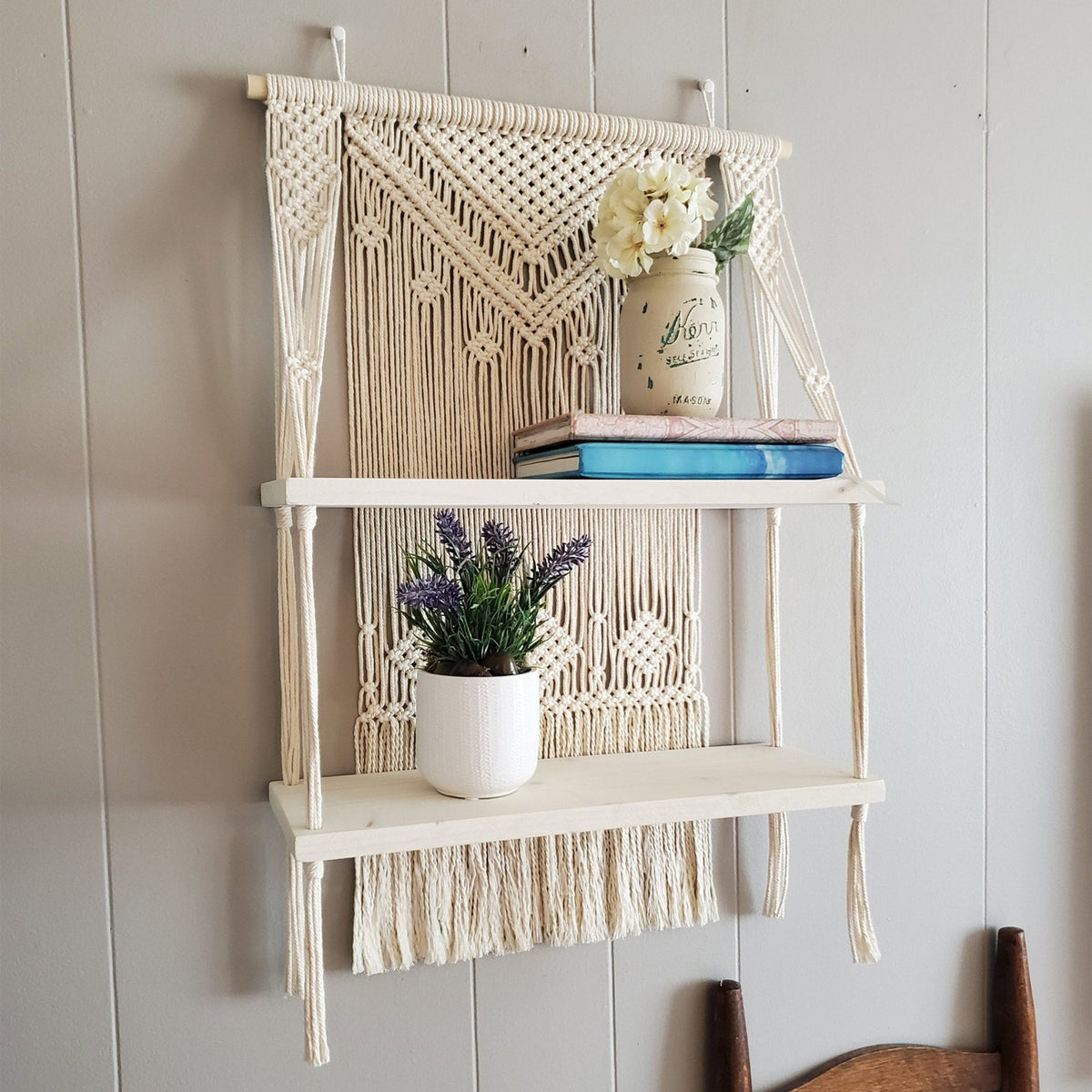 Unique and Beautiful Handmade Macrame Wall Shelves Planter