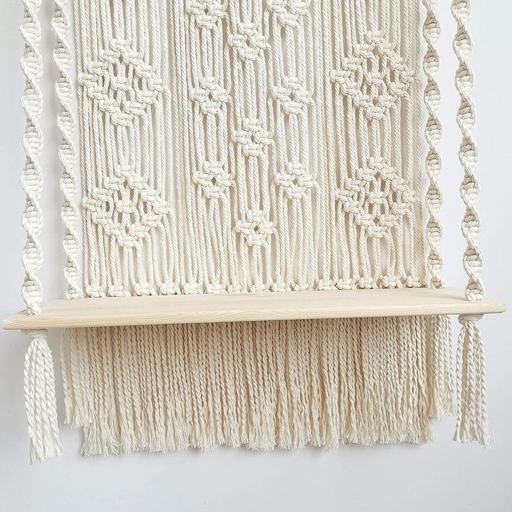 Bohemian Macrame Wall Hanging Shelf Planter