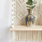 Bohemian Macrame Wall Hanging Shelf Planter