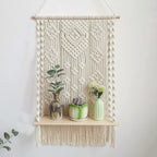 Bohemian Macrame Wall Hanging Shelf Planter