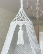 Macrame indoor swing chair detail