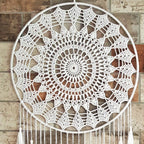 Crochet Round Dream Catcher - white variant