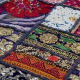 Beautiful Indian Embroidery Blue Patchwork Cotton Table Runner