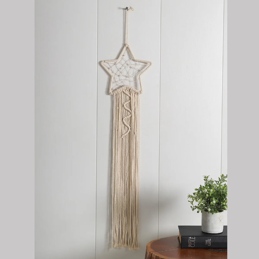 Beautiful Star Knotted Home Wall Decor Cotton Macrame Wall Hanging