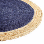 Blue Braided Jute Rug