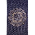 Blue Gold Ombre Mandala Printed Wall Hanging