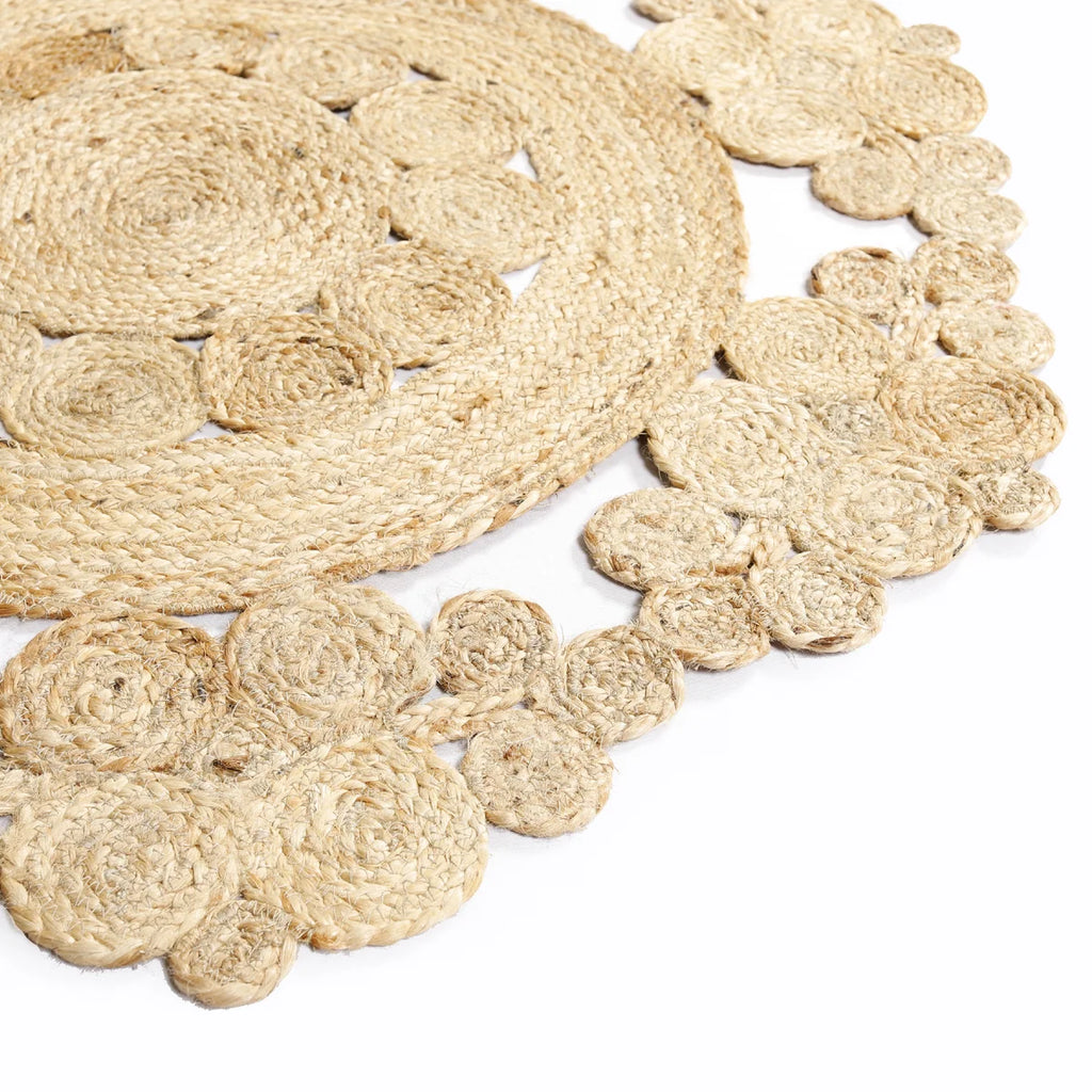Brown Braided Jute Rug