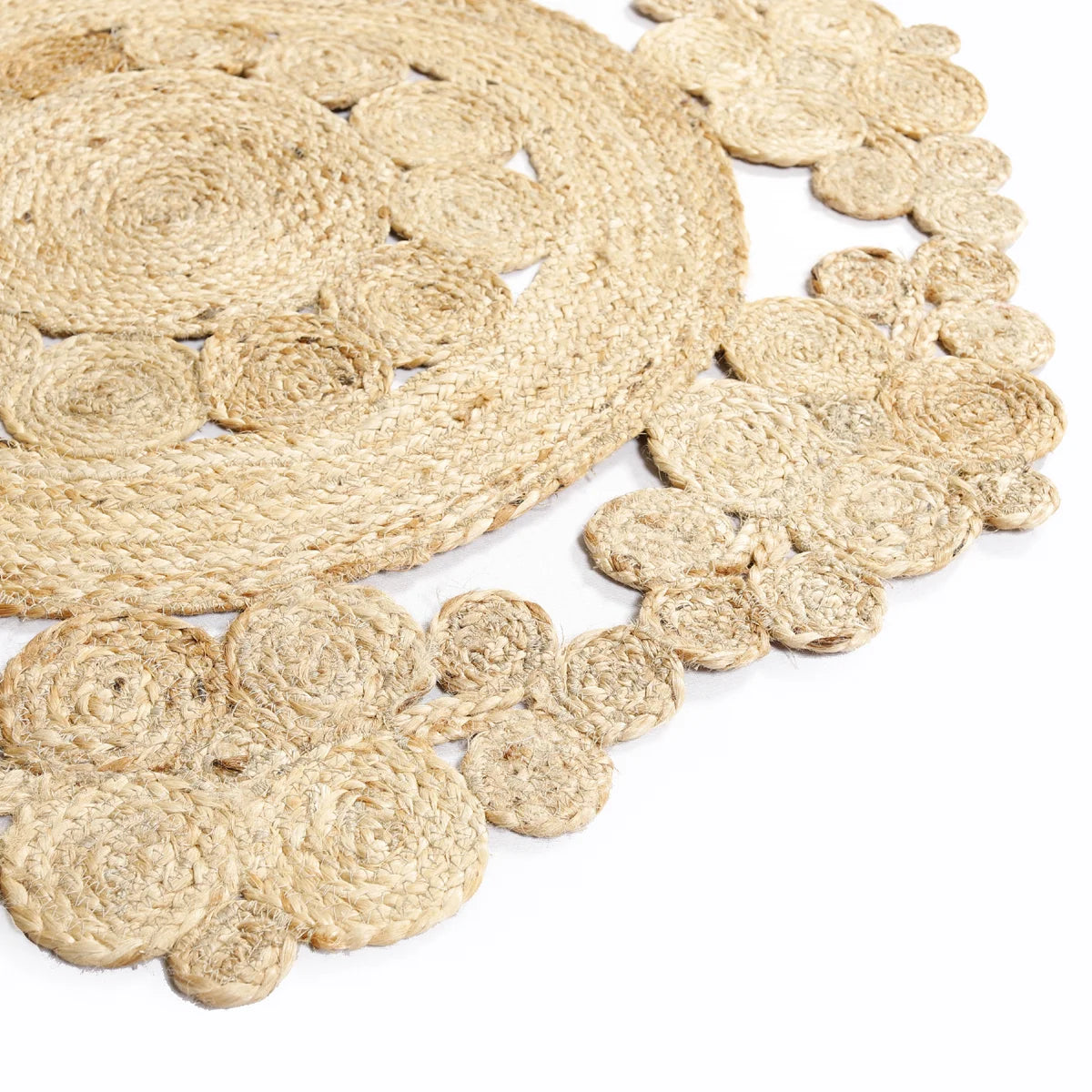 Brown Braided Jute Rug