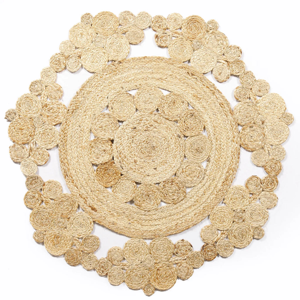 Brown Braided Jute Rug