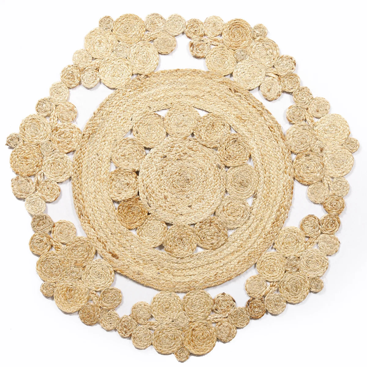 Brown Braided Jute Rug