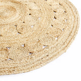 Brown Braided Jute Rug