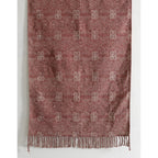 Burgundy Block Printed Rug