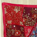 Embroidered patchwork tapestry