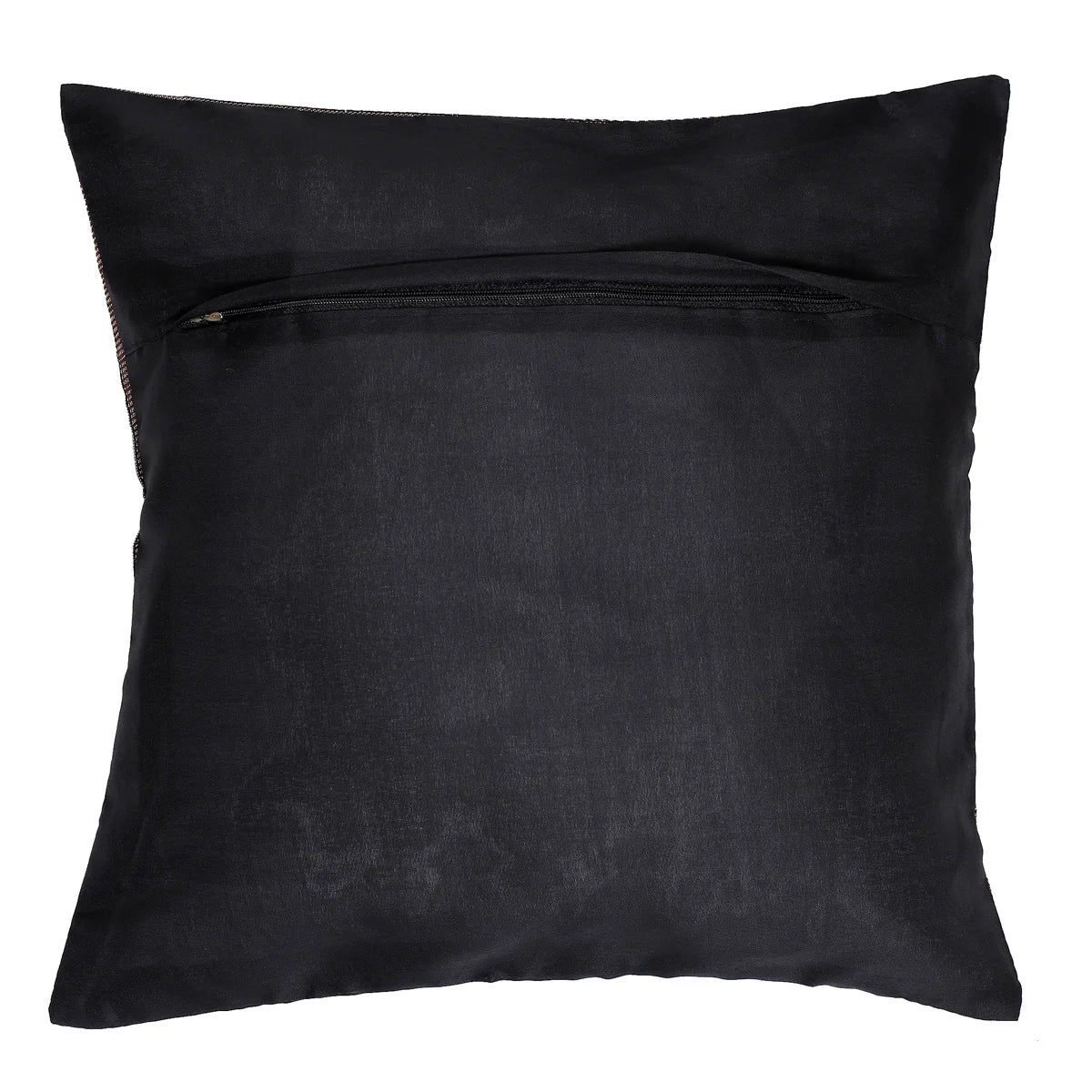Floor Cushion Cover Black Brocade Silk Cushion