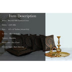 Floor Cushion Cover Black Brocade Silk Cushion