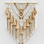 Boho Macrame Beautiful Wall Tapestry in Beige - front view