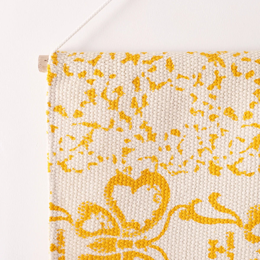 Hand Block Print Cotton Wall Macrame