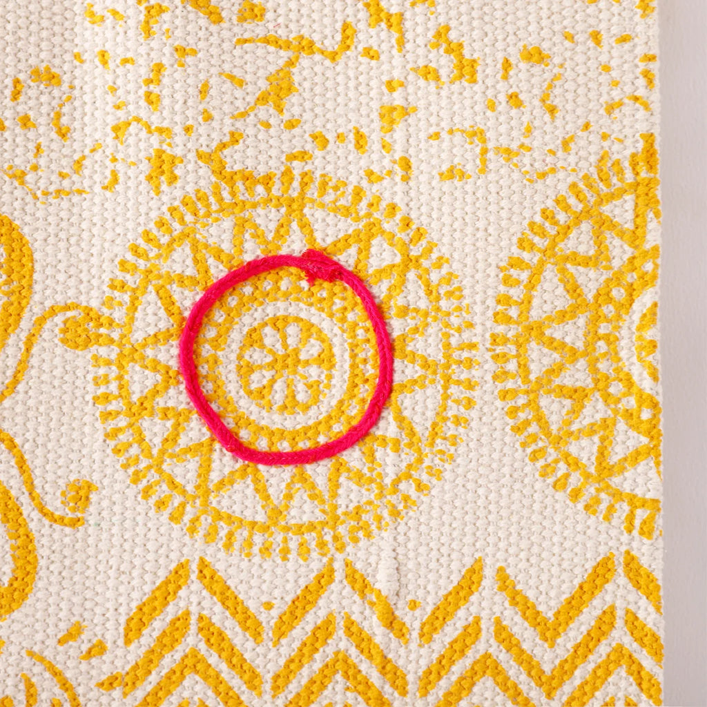 Hand Block Print Cotton Wall Macrame