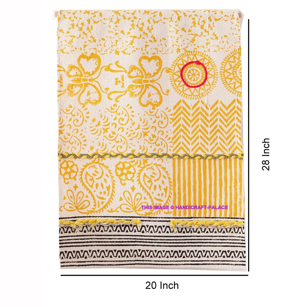 Hand Block Print Cotton Wall Macrame