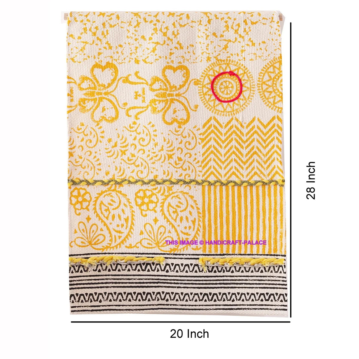 Hand Block Print Cotton Wall Macrame