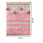 Hand Printed Macrame Woven Wall Hanging Tapestry