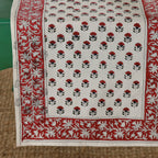 Handmade Floral Print Cotton Table Runner