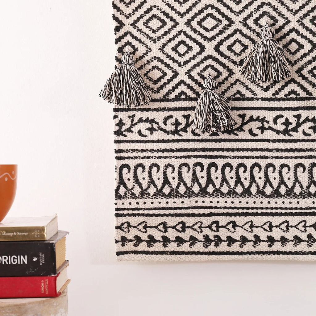 Handmade Macrame Block Printed Wall Hanging