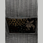 Handmade Quilted Patchwork Design Black Carry Bag