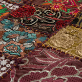 Indian Embroidery Brown Patchwork Cotton Table Runner