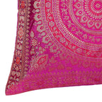 Indian Light Purple Mandala Silk Cushion Cover