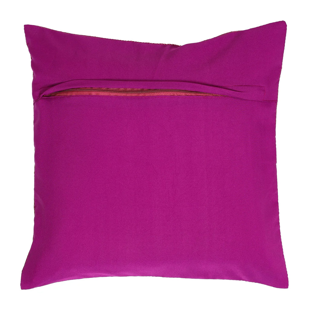 Indian Light Purple Mandala Silk Cushion Cover