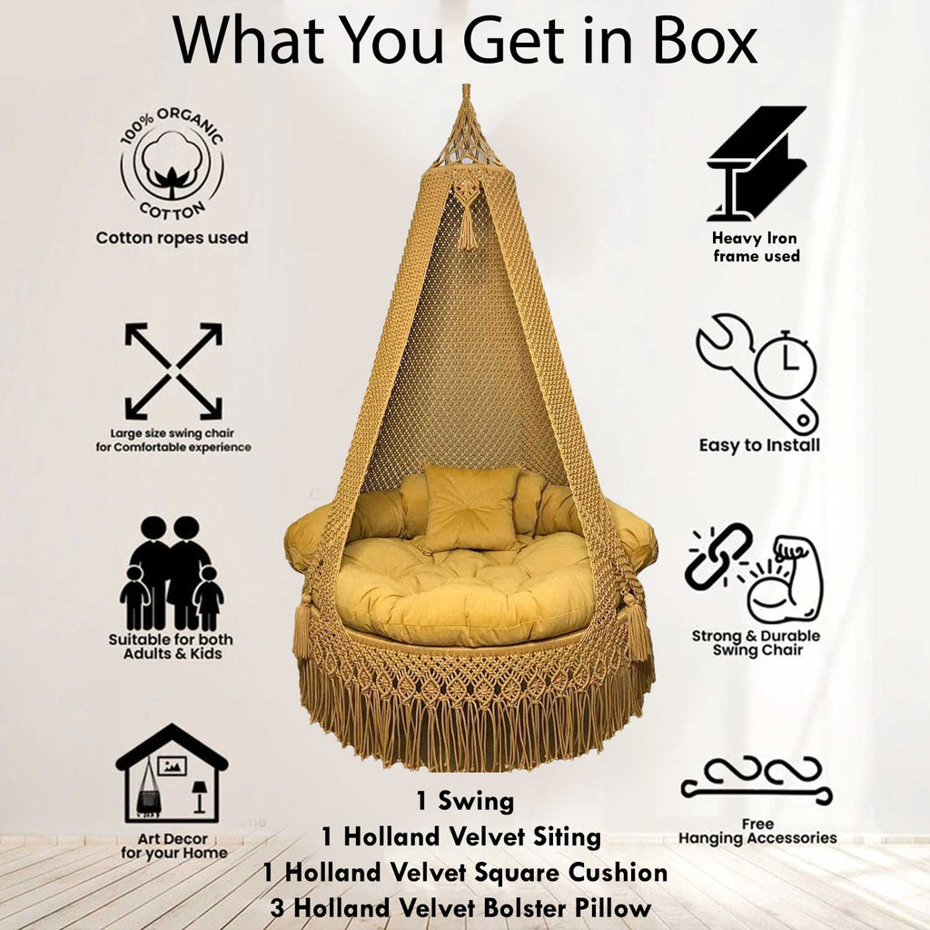 Macrame swing size information