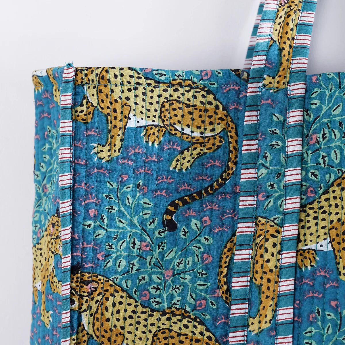 Jaguar Print Reusable Quilted Shopping Bags