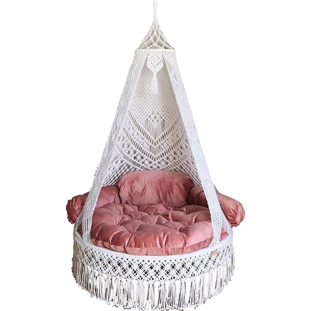 Luxurious macrame swing detail